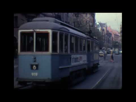 Följer spårvagnarna på linje 6 från Södermalm till Vasastan 1960-tal