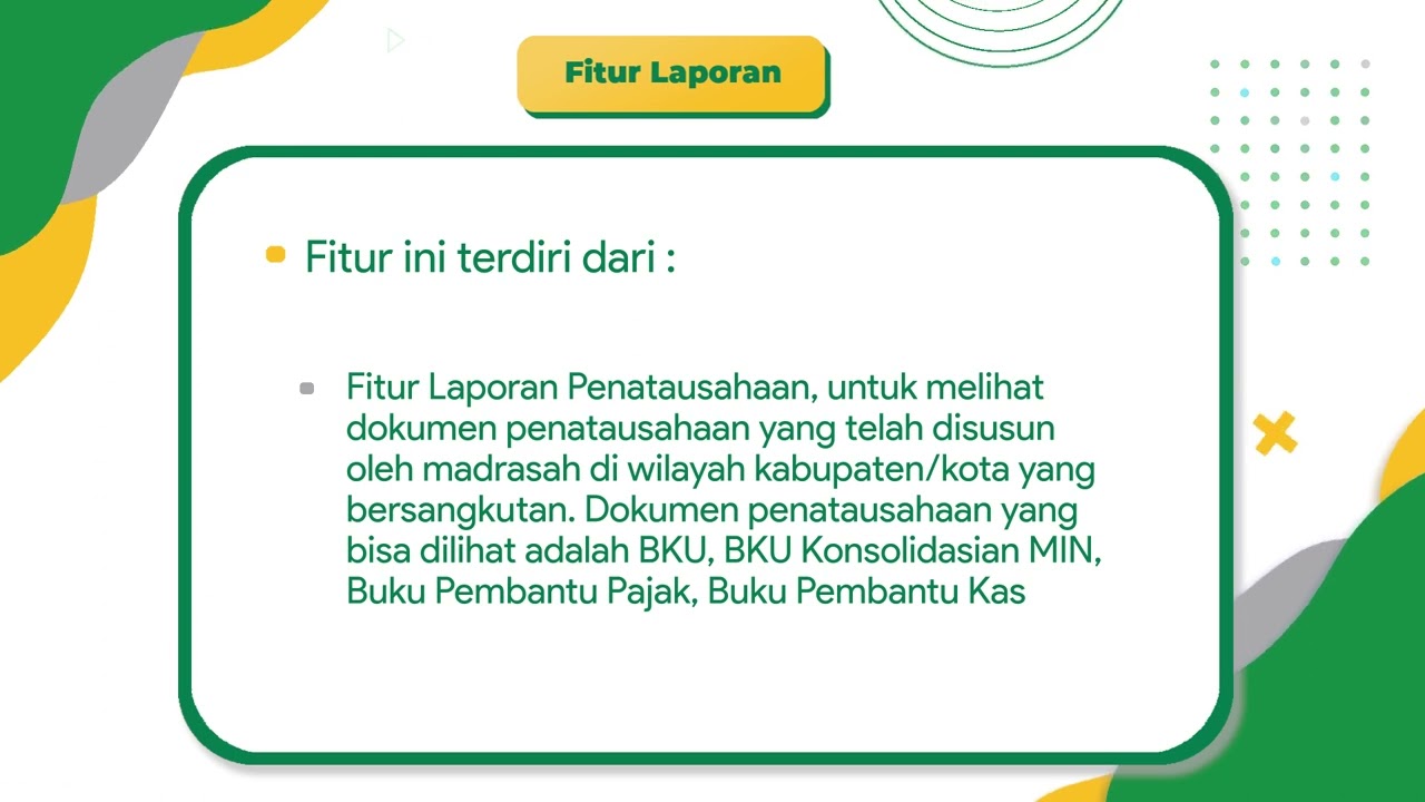 9.3.8. Penjelasan Fitur Laporan