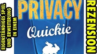 Privacy Quickie - Rezension auf deutsch • eigenständiges Kartenspiel & Erweiterung