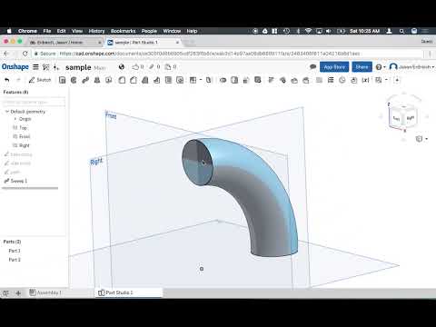 How to use the Sweep tool in Onshape CAD