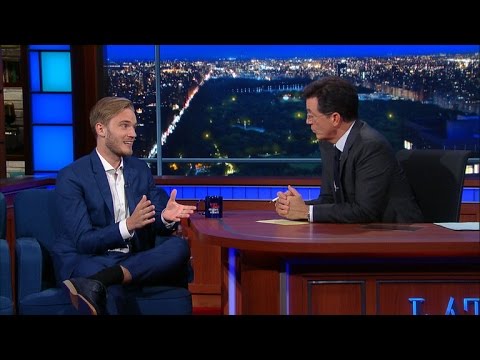Colbert Interviews YouTube Star PewDiePie and Learns to Curse in Swedish