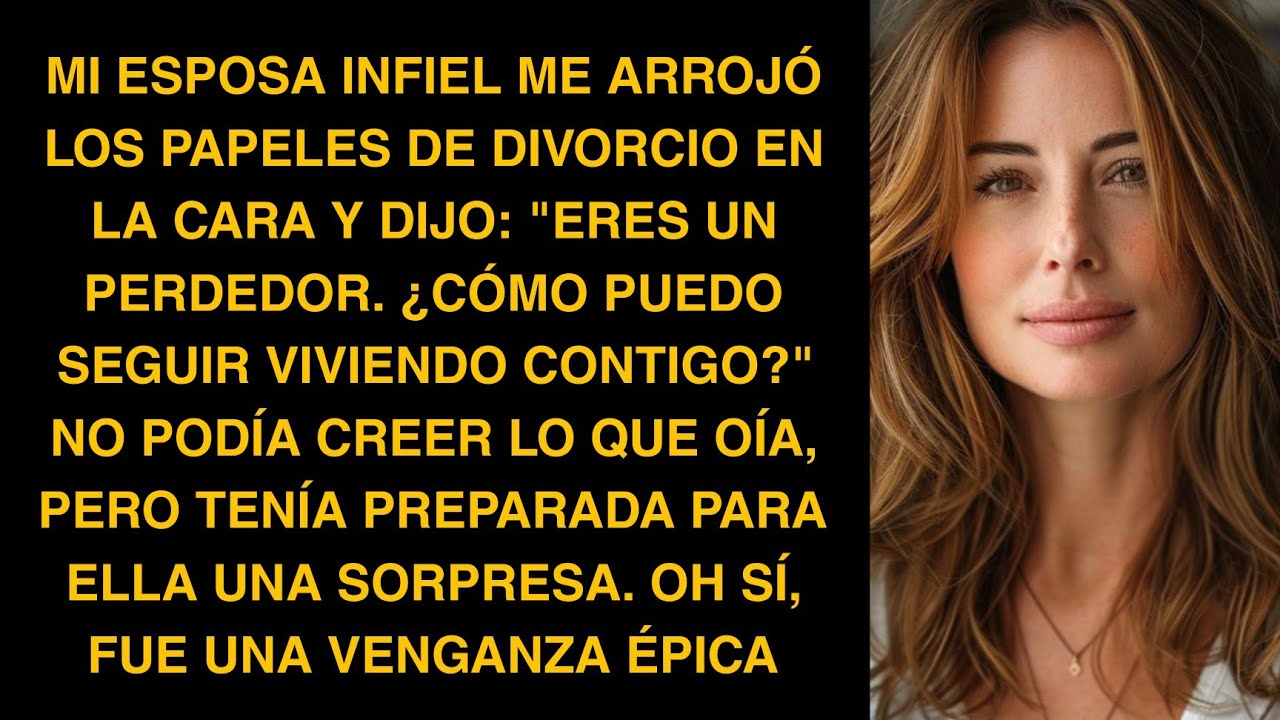 MI ESPOSA INFIEL ME ARROJÓ LOS PAPELES DE DIVORCIO EN LA CARA Y DIJO: "ERES UN PERDEDOR
