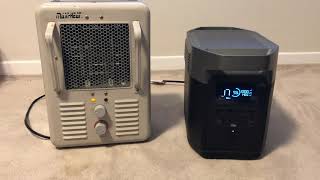 EcoFlow Delta 1800 Space Heater Test - Can The Delta Solar Generator Run a Small Space Heater?