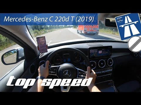 Mercedes-Benz C220d T (2019) on German Autobahn - POV Top Speed Drive