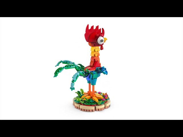 Vídeo relacionado con LEGO | Disney Vaiana 2 Heihei Juguete de Construcción - Figura Articulada de Animal con Cabeza Giratoria, Alas Móviles y Plumas en la Cola con Base de Exposición - Regalo para Niñas de 9+ Años 43272