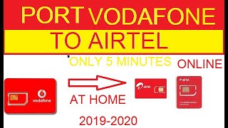 Port Vodafone sim to Airtel at home Sim Home deliv