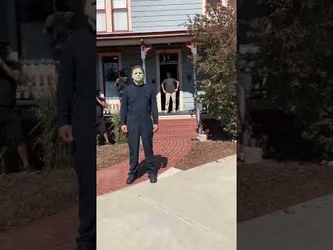 Michael Myers meets the OG Michael Myers at the Myers home in Pasadena.