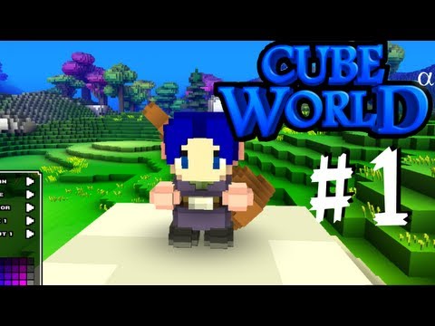 CubeWorld - Episode 1 - Getting started! wannabe Paladin