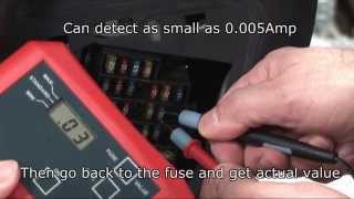 How to test fuses and locate parasitic current quickly without removing the fuses?