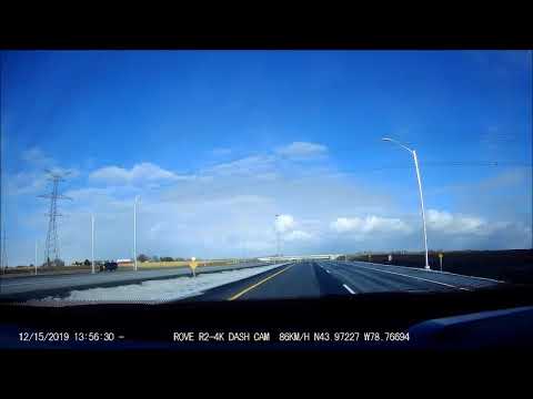 Traveling the new 418 toll highway to the new 407 extension from Courtice to Orono, Ontario