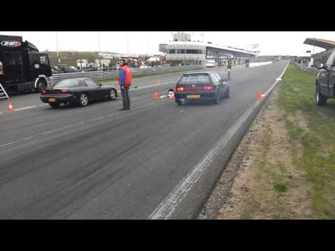 070racing ed b18c stock vs..  mazda rx7 twin turbo