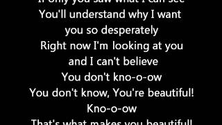 Glee - What makes you beautiful with lyrics ( One direction )