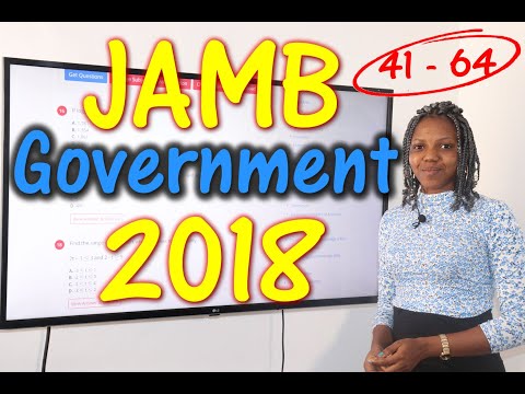 JAMB CBT Government 2018 Past Questions 41 - 64