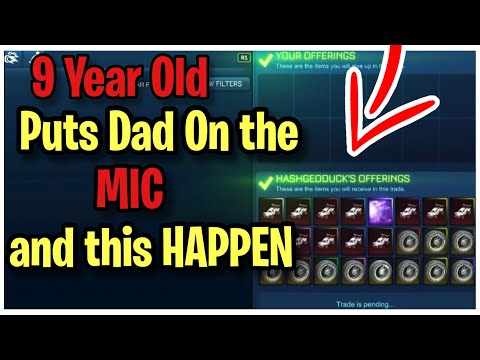 9 Year Old Kid Puts Dad on The Mic and THIS HAPPEN! (Scammer Gets Scammed) Rocket League