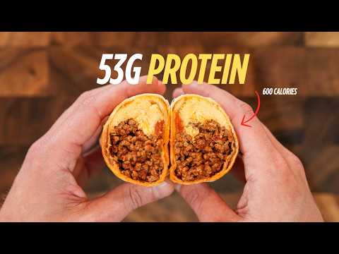 Beef and Cheesy Egg Breakfast Burritos