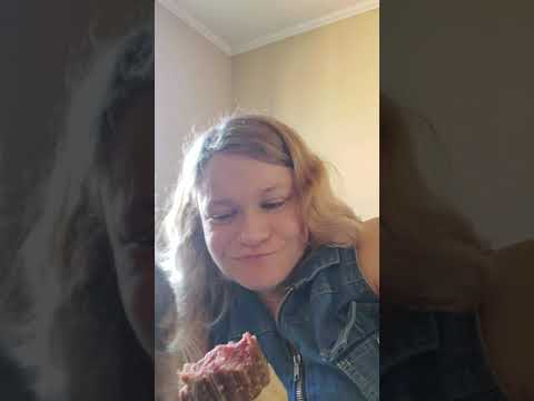 Sharing a snack with Toshiko