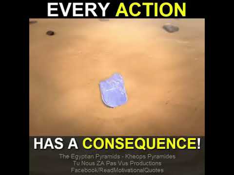 EVERY ACTION HAS A CONSEQUENCE.