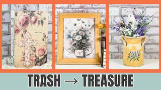 Trash to Treasure Thrift Flips | 3 Easy DIY Home Decor Ideas