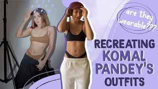 RECREATING KOMAL PANDEY'S OUTFITS (are they even wearable????) video