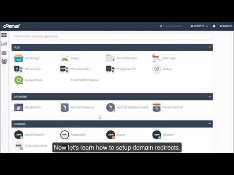 cPanel - Setting Up a URL Redirect