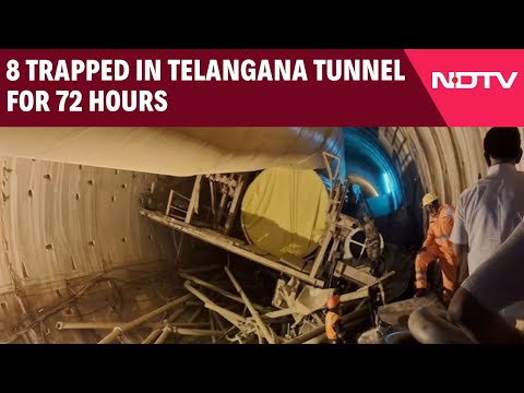 Telangana Tunnel Rescue | 8 Trapped In Telangana Tunnel For 72 Hours