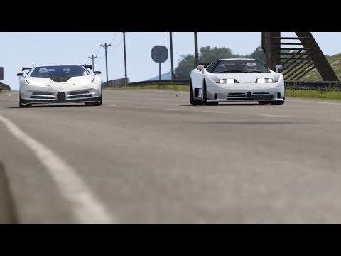 Bugatti Centodieci respecting Bugatti EB110 SS in Higlands