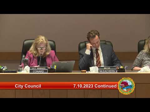 Continuance of 7.10.2023 City Council