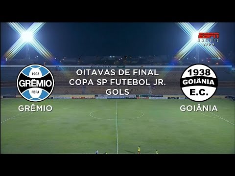 Gols - Grêmio-RS 4 x 1 Goiânia - Copa São Paulo Futebol Jr. - 17/01/2015