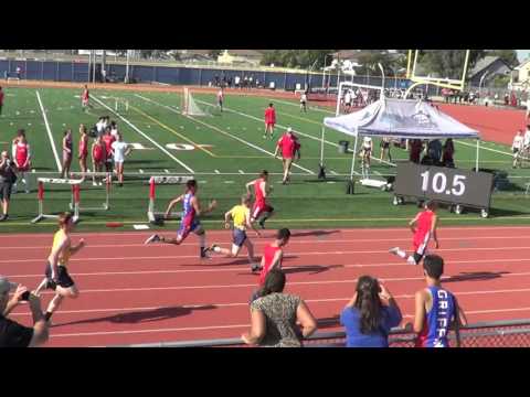 JVB 100m vs Marina - 4-14-16 - Los Alamitos Boys