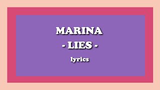 Lies - MARINA (Lyrics)
