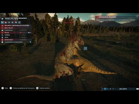 Jurassic World Evolution 2 indominus rex death ( cool iguanodon kill animation)