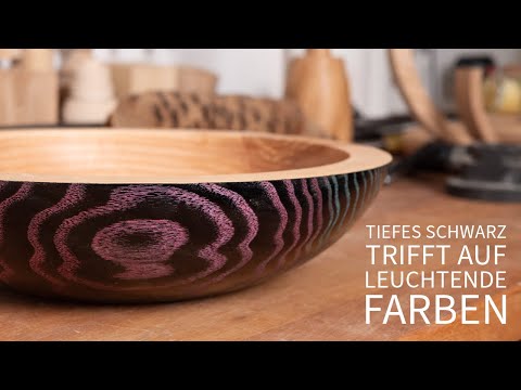 Farbige Poren, schwarzes Holz - Beeindruckender Effekt durch Beizen & Politur