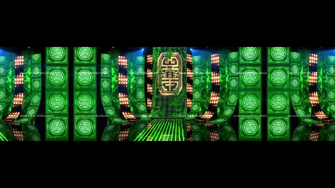 052 - Sân Khấu Ảo Chữ Thọ Tone Green
