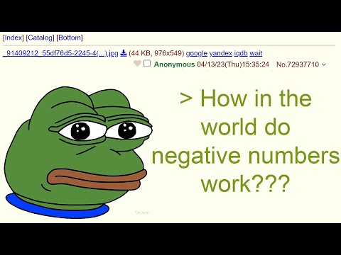 Anon Doesn't Understand Negative Numbers - 4Chan r/Greentext