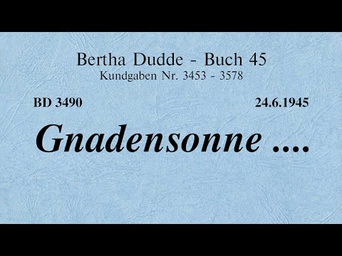 BD 3490 - GNADENSONNE ....