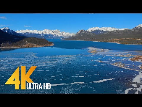 Bird's Eye View of CANADA in 4K - Incredible Wintertime - Aerial Film with Ambient  Music