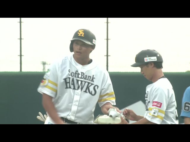 【ファーム】連打で突き放す!! ホークス・笹川吉康 三遊間を抜ける2点タイムリーヒット!! 2025年7月11日 福岡ソフトバンクホークス 対 広島東洋カープ