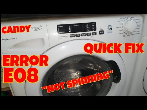 E08 error candy washing machine / candy washing machine not spinning / quick fix!