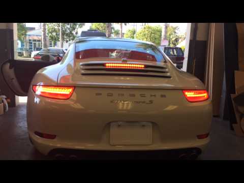 Porsche 991Clear LED Upgraded OEM Tail LIghts DEMO 15 minute Install Porsche Origional