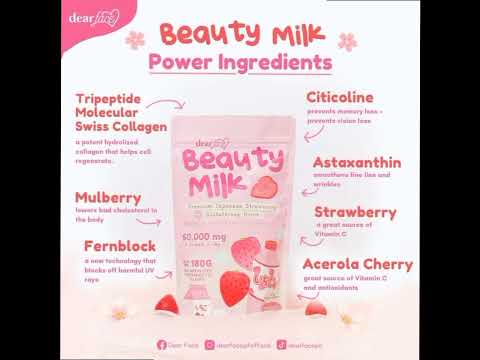Dear Face Beauty Milk Premium Japanese Strawberry Glutathione Drink