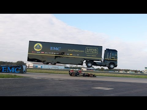 Epic World-Record Truck Jump by EMC and Lotus F1 Team #RedefineRecords