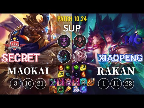 APK Secret Maokai vs DMO Xiaopeng Rakan Sup - KR Patch 10.24