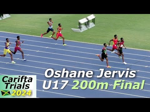 Oshane Jervis | Byron Walker | Thomas Daley | Boys U17 200m Final | Carifta Trials Jamaica 2024
