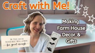 🎨 Cricut Crafting & Chat | Farmhouse Sign, Bookmark & Key Ring DIY ✂️