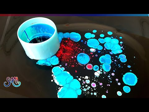 Traveling Open Cup - Acrylic Pouring🌌Cells without silicone | Fluid Art for Beginners