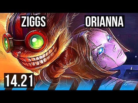 ZIGGS vs ORIANNA (MID) | 8/2/6, 700+ games, Godlike | KR Master | 14.21