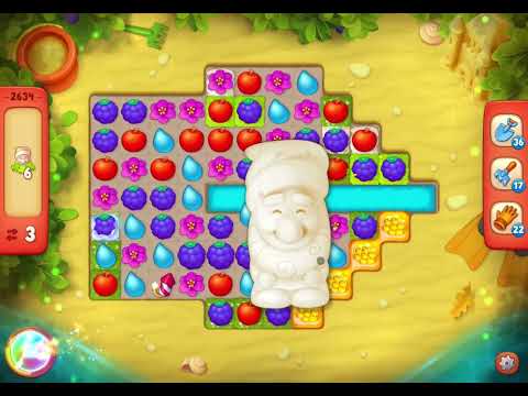 GardenScapes Level 2634 no boosters (11 moves)