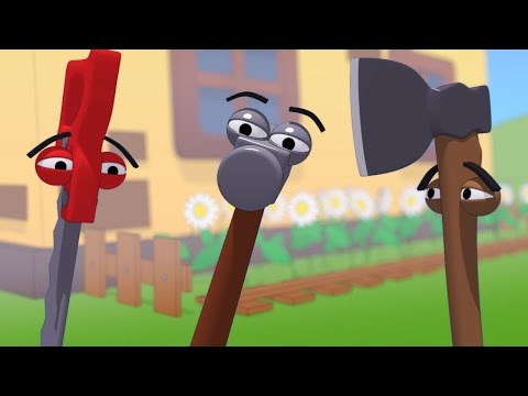 FUNNY TOOLS for Kids (ep.2) - Building a Fence, Learning Cartoon - AApV