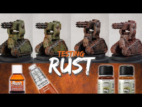 How to paint Rust and weathering for miniatures in 3 different ways