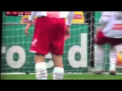 Carlos Bacca with a Rabona goal for A.C. Milan[FootballMinute]